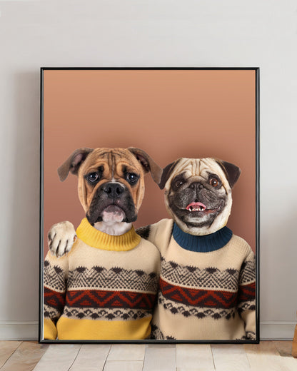 Paw-some Duo Customized Pet Portrait