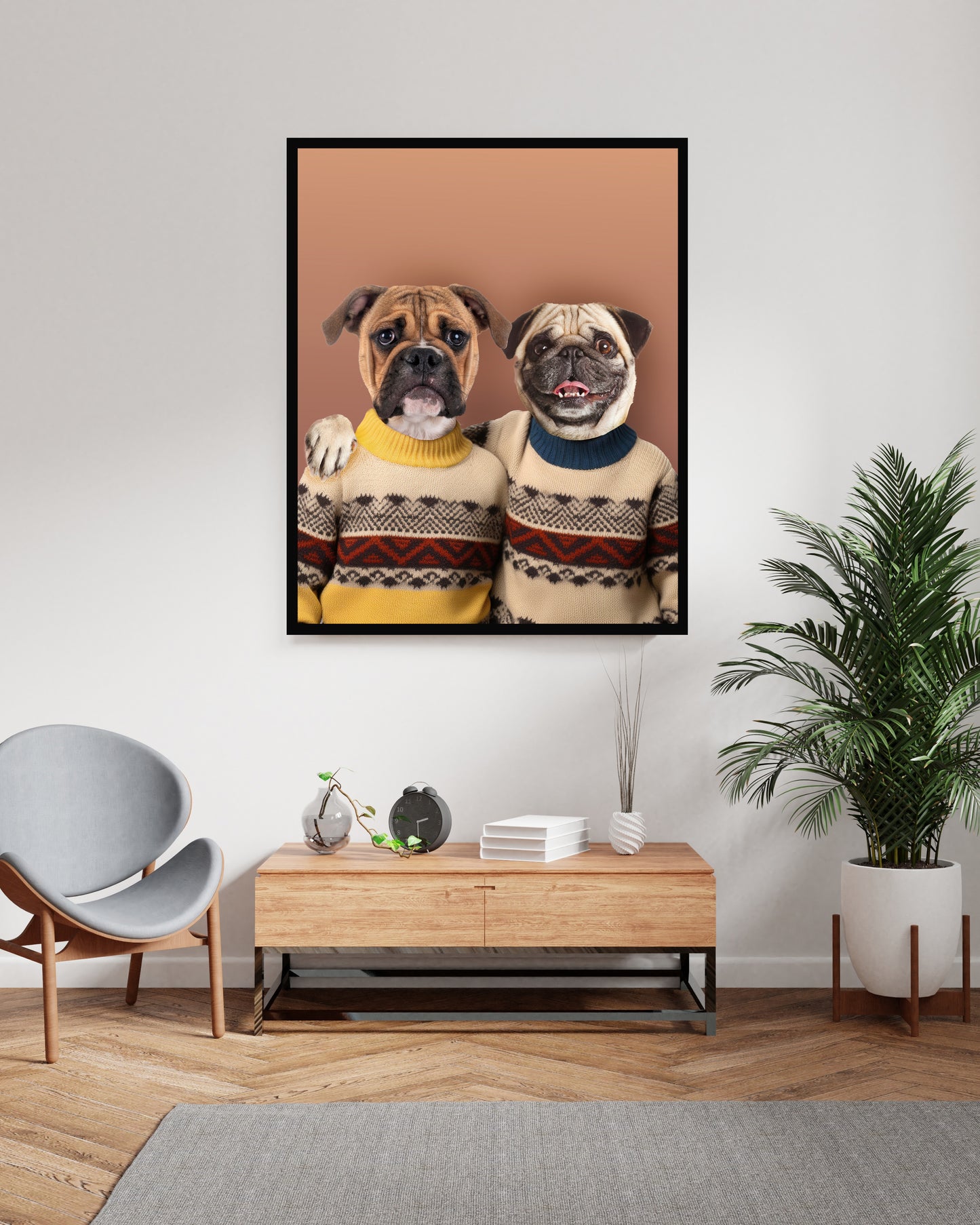 Paw-some Duo Customized Pet Portrait