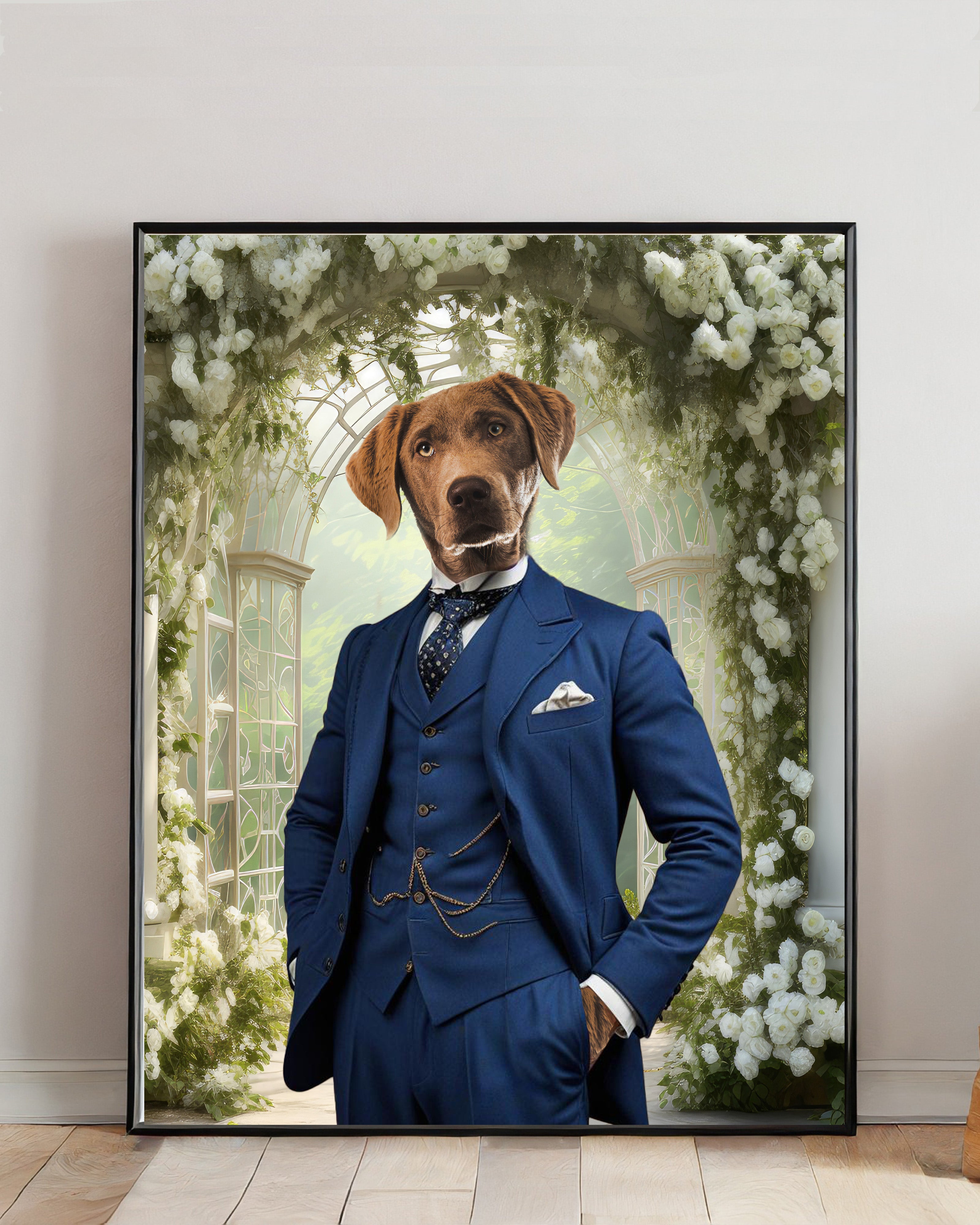 Bridgerton Bark Customized Pet Portrait 8x10