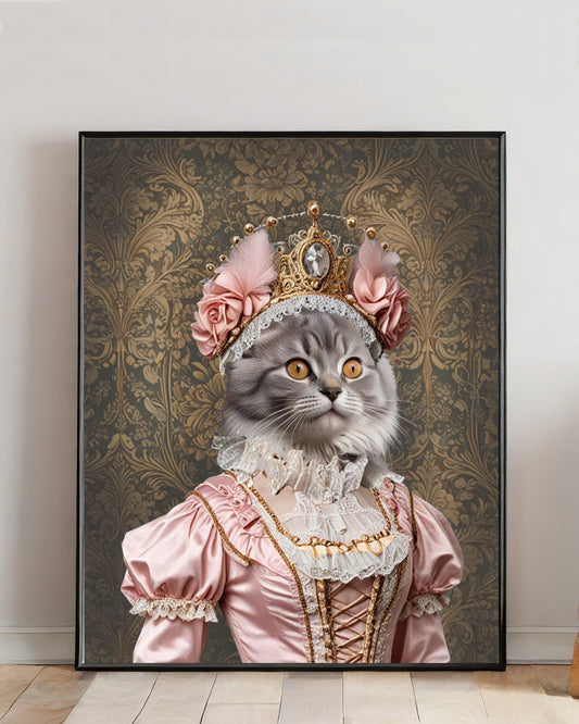 Feline Majesty Customized Pet Portrait